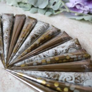 12 Dimond Organic Mehndi Cones